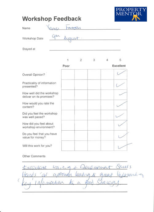 Property Workshop Testimonial