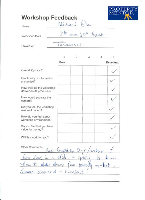 Property Seminar Testimonial